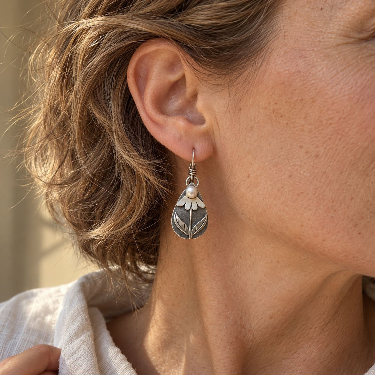 Tear Flower Earrings
