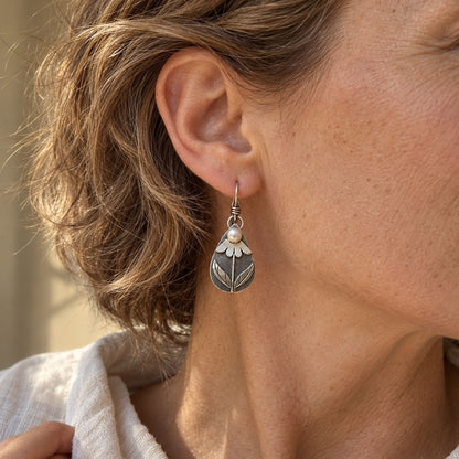 Tear Flower Earrings