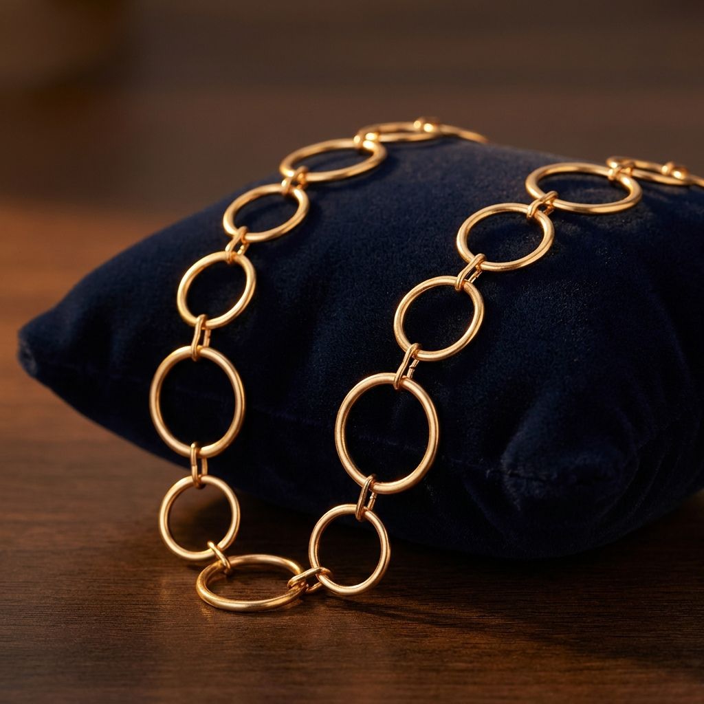 Vintage Circles Golden Necklace