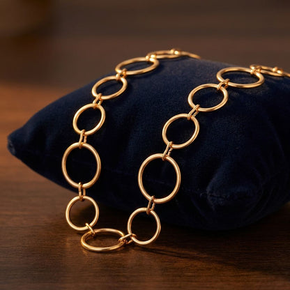 Vintage Circles Golden Necklace