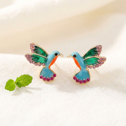 Crystal Hummingbird Earrings