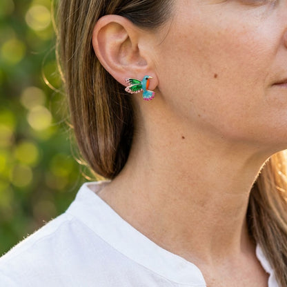 Crystal Hummingbird Earrings