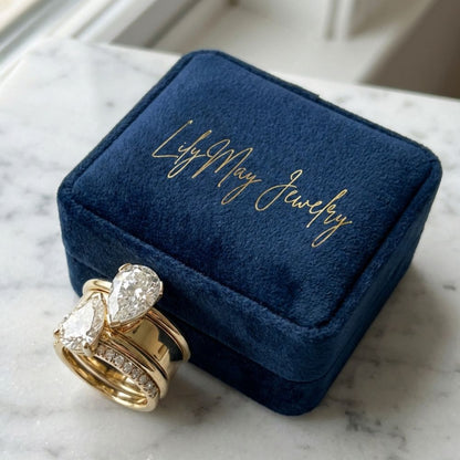 Vintage Double Zirconia Drop Ring