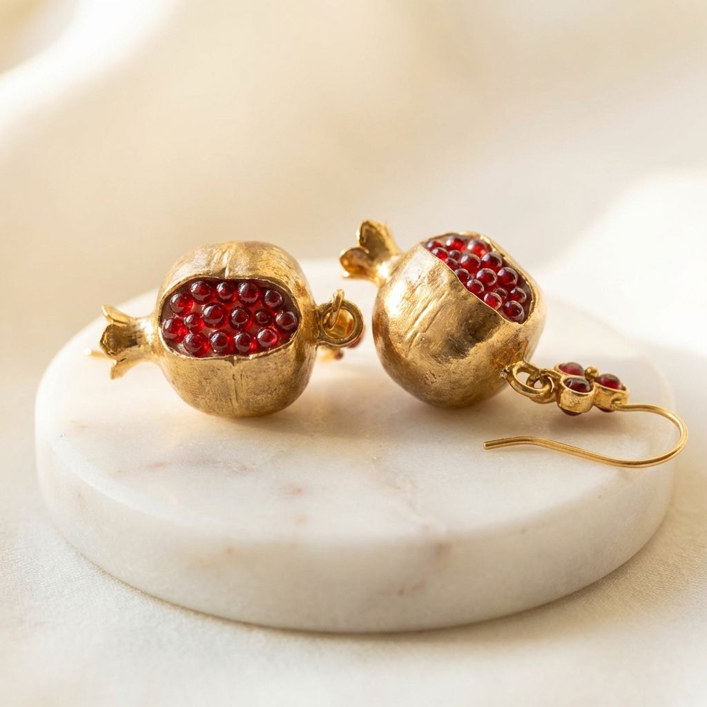 Vintage Pomegranate Earrings
