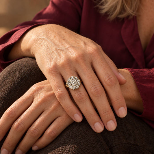 Vintage Crystal Ball Ring