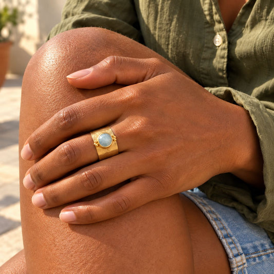 Vintage Golden Moonstone Ring