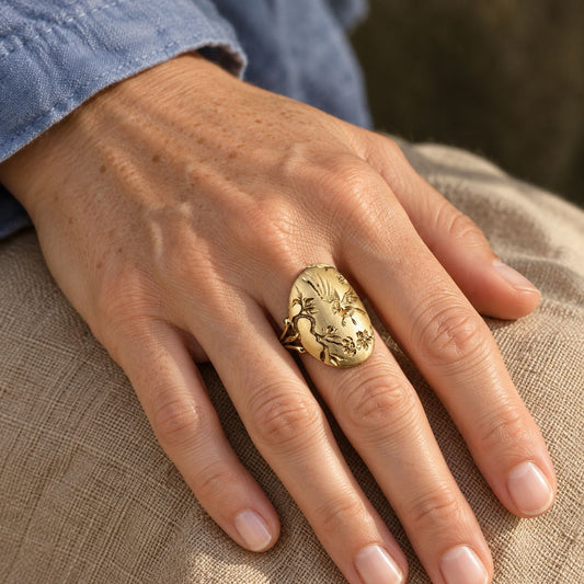 Vintage Nature Gold Ring