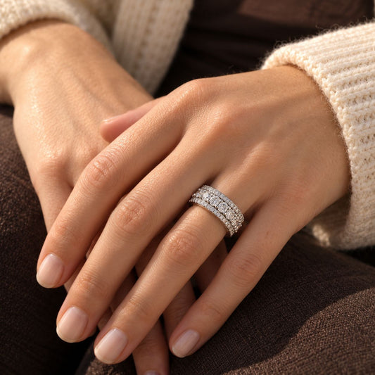 Vintage Silver Eternity Band Ring