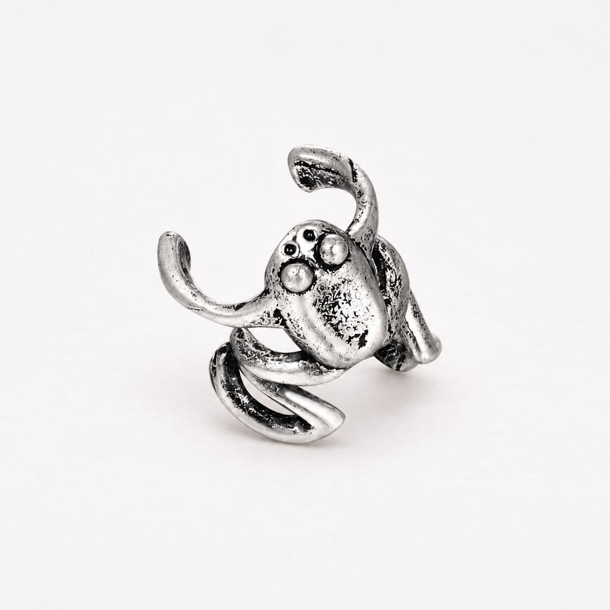 Vintage Silver Frog Earrings
