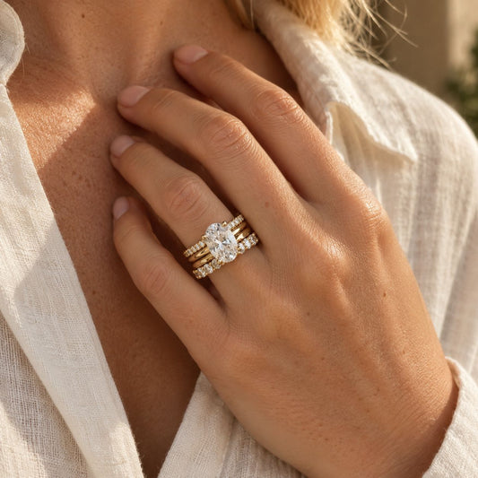 Vintage Zirconia Bright Ring Set