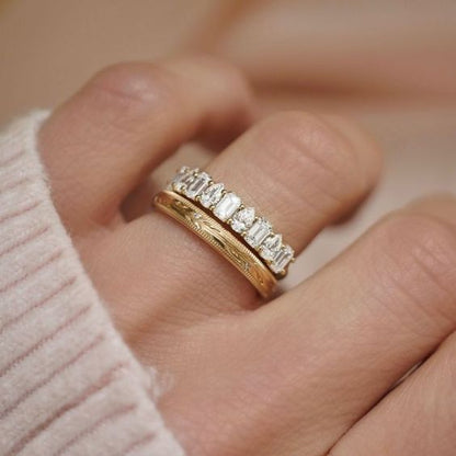 Vintage Bright Ring Golden Set-Lydieannejewelry