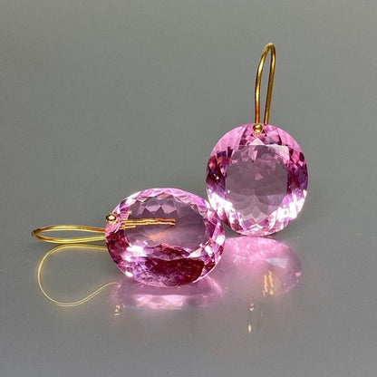 Vintage Zirconia Pink Earrings
