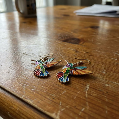 Acrylic Hummingbird Earrings