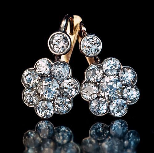 Vintage Crystaline Rounded Earrings-Lydieannejewelry