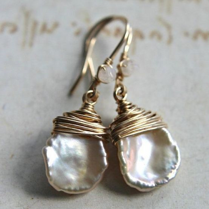 Vintage Baroque Pearl Drop Earrings