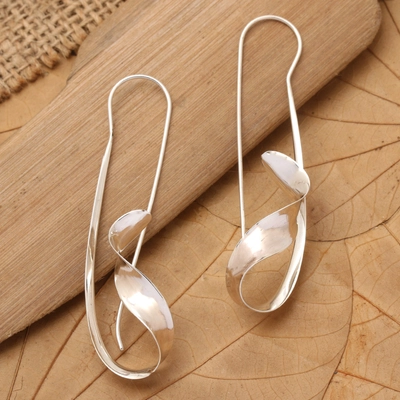 Vintage Silver Irregular Dangling Earrings-Lydieannejewelry