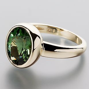 Vintage Green Glass Ring-Lydieannejewelry