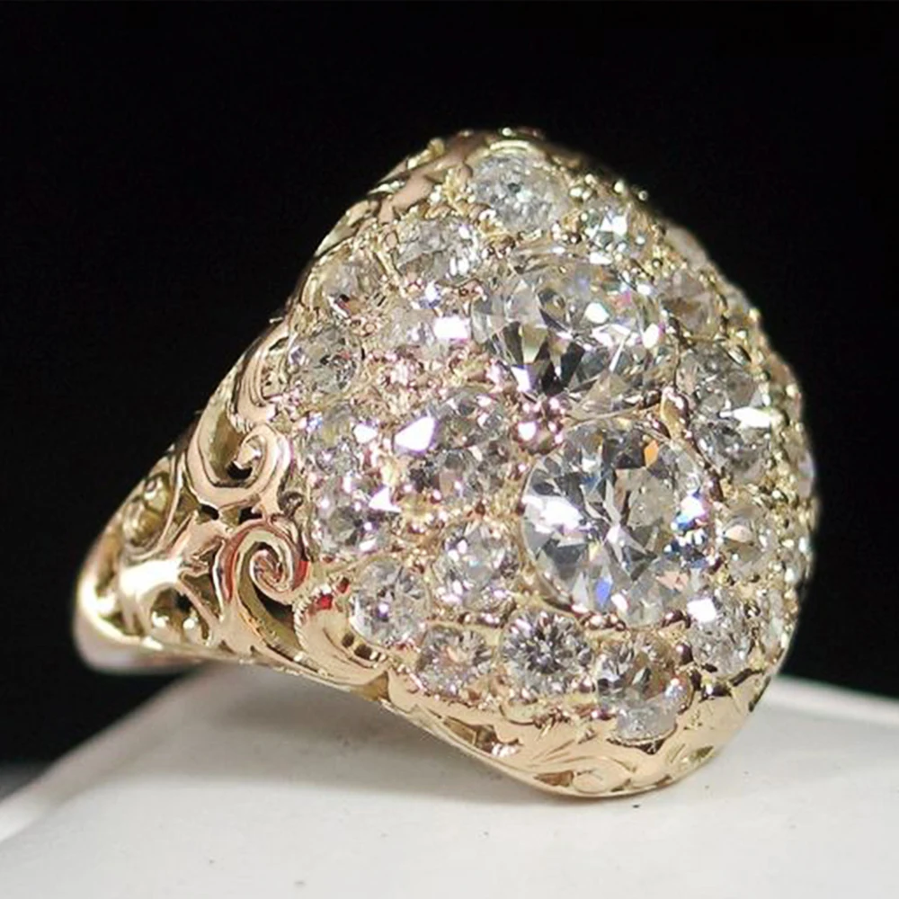Vintage Bright Rounded Gold Ring – Fleurs Boutique