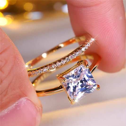 Vintage Brilliant Ring Set-Lydieannejewelry