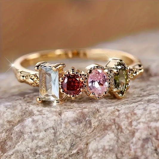 Vintage Gold Floral Ring-Lydieannejewelry