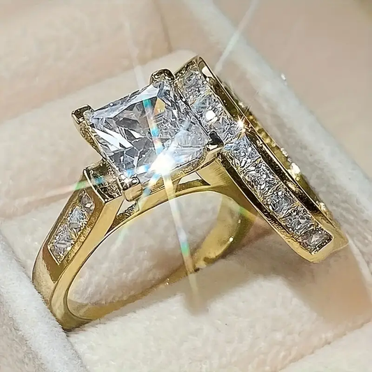 Vintage Gold Zirconia Ring Pack-Lydieannejewelry