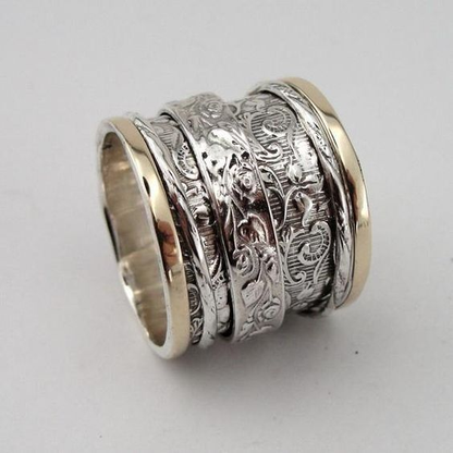 Vintage Gold & Silver Ivy Ring