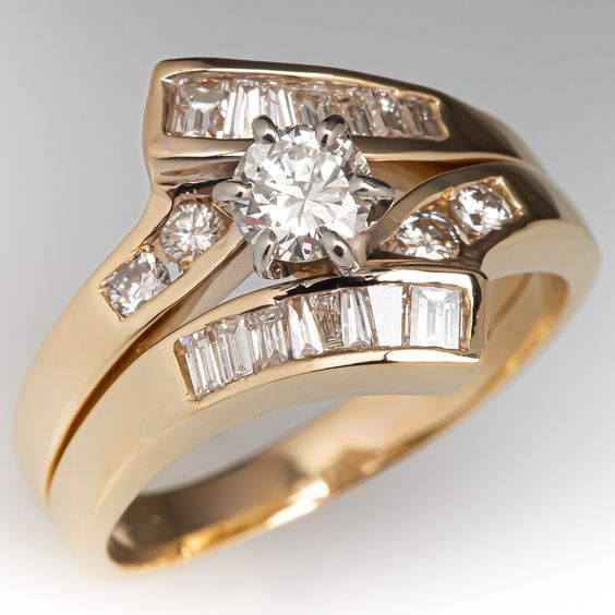 Vintage Bright Gold Elegant Ring-Lydieannejewelry