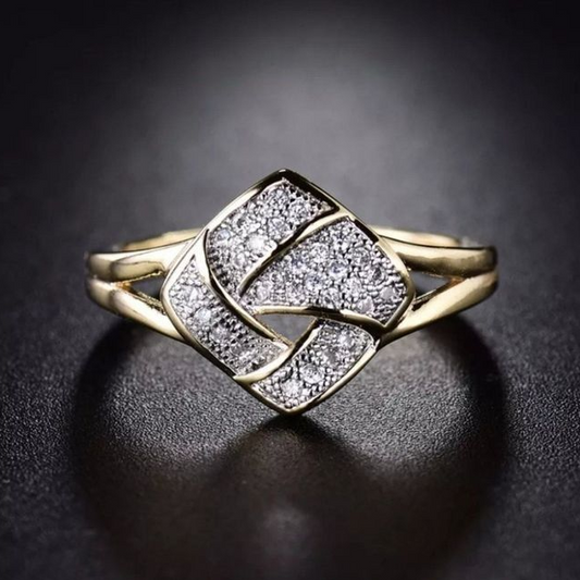 Vintage Bright Symbol Gold Ring-Lydieannejewelry