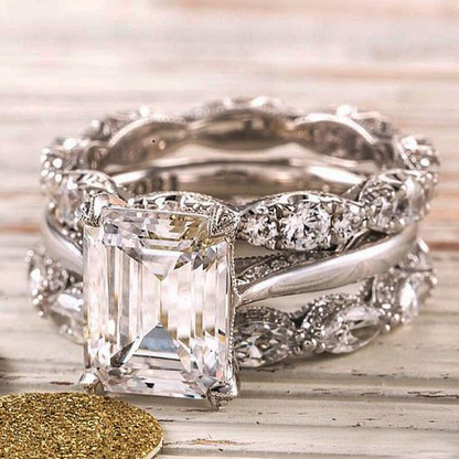 Vintage Silver Bright Layer Ring-Lydieannejewelry