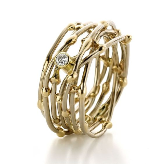 Vintage Fine Layered Golden Ring-Lydieannejewelry