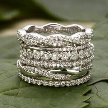 Vintage Layered Zirconia Ring-Lydieannejewelry