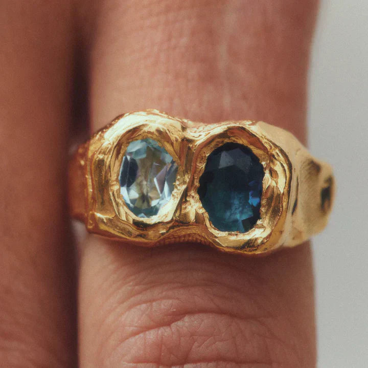 Vintage Forged Golden Ring-Lydieannejewelry