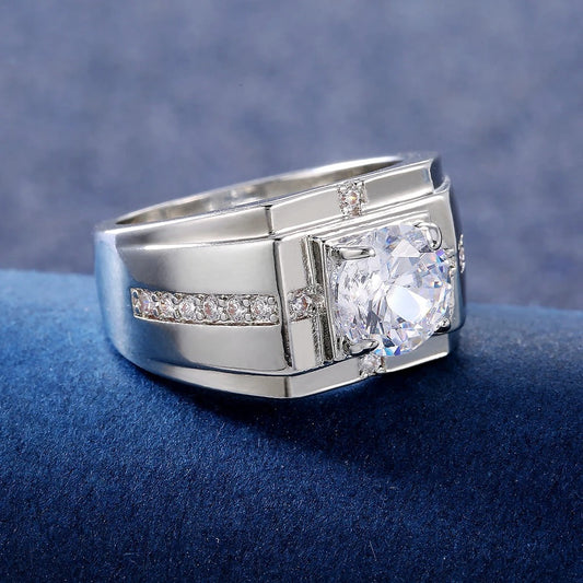 Silver Shiny Cubic Zirconia Ring-Lydieannejewelry