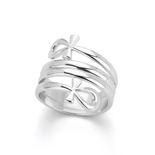 Silver Wrapped Religious Ring-Lydieannejewelry