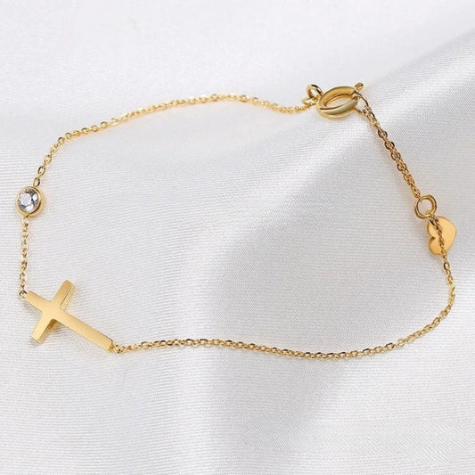 Spiritual Charm Gold Bracelet-Lydieannejewelry